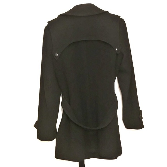 Vintage cachemire & wool blend black jacket size 10 - Picture 2 of 9